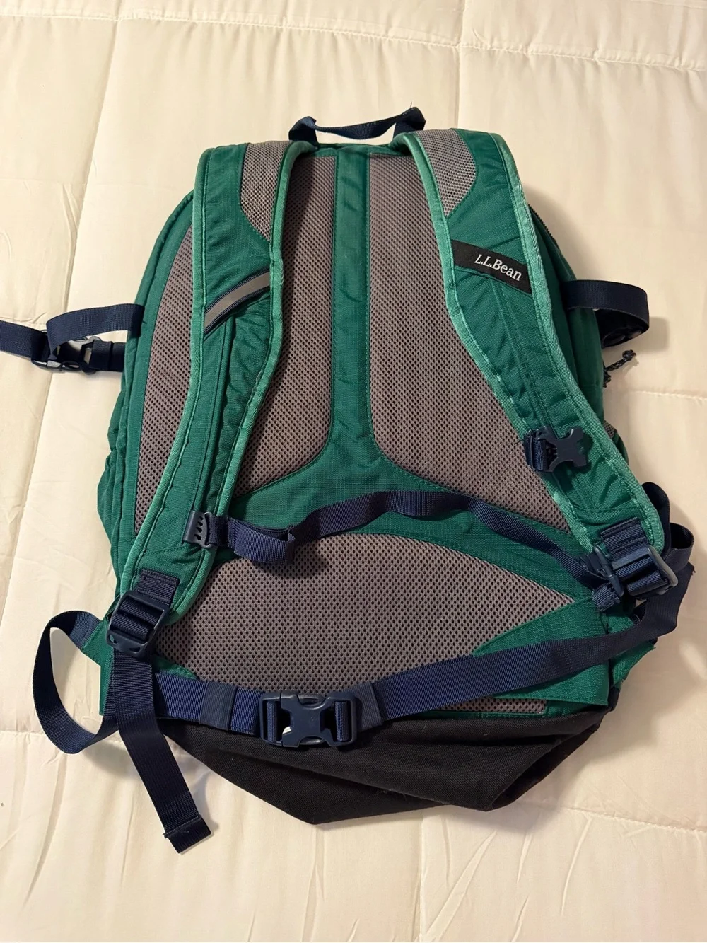 L.L. Bean Green, Navy & Black Men's Backpack